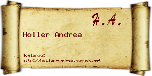 Holler Andrea névjegykártya
