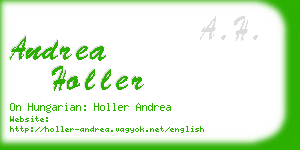 andrea holler business card